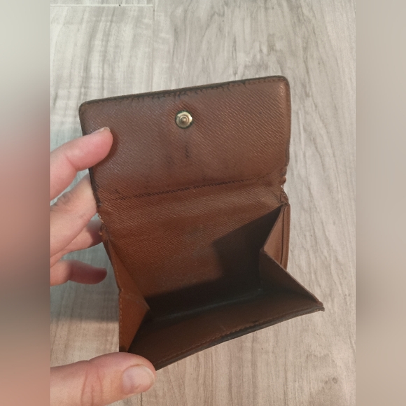 Vintage Louis Vuitton Wallet Card Holder Brown leather Made in France Authentic - Picture 12 of 14
